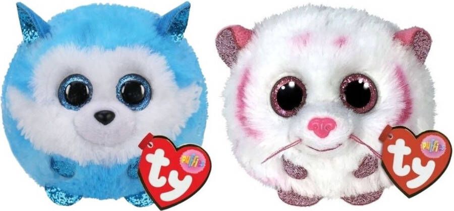 Ty Knuffel Teeny Puffies Prince Husky & Tabor Tiger