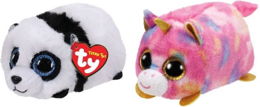 Ty Knuffel Teeny &apos;s Bamboo Panda & Star Unicorn