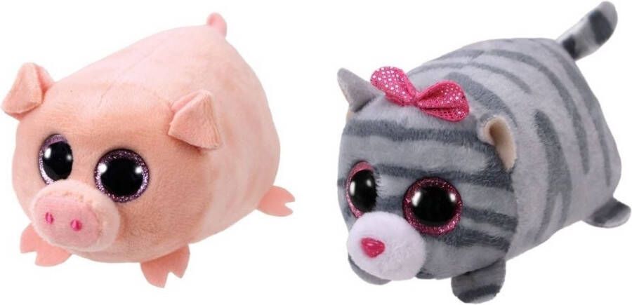 Ty Knuffel Teeny &apos;s Curly Pig & Cassie Mouse