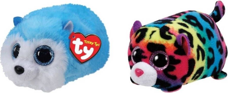 Ty Knuffel Teeny &apos;s Slush Husky & Jelly Leopard