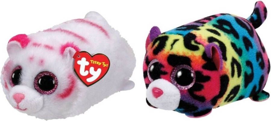 Ty Knuffel Teeny &apos;s Tabor Tiger & Jelly Leopard