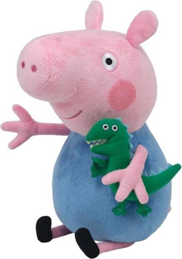 Ty Pluche Peppa Pig Big George knuffel met dino 28 cm speelgoed Cartoon varkens biggen knuffels Speelgoed voor kinderen