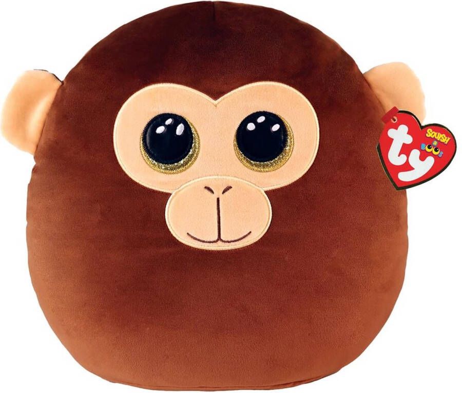 Ty Squish a Boo Dunston Brown Monkey Knuffel 31 cm