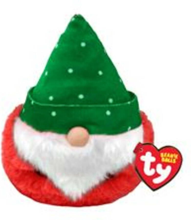 Ty Teeny Puffies Christmas Gnome Green Hat 10 cm 1 stuk