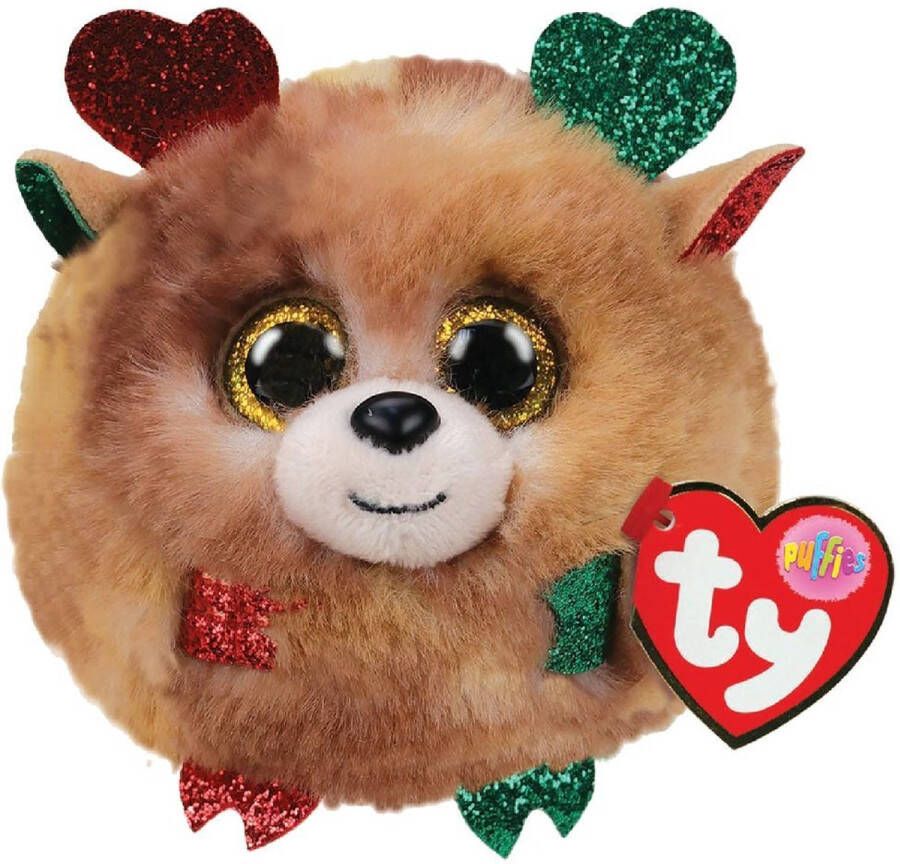 Ty Teeny Puffies Christmas Fudge Reindeer 10cm