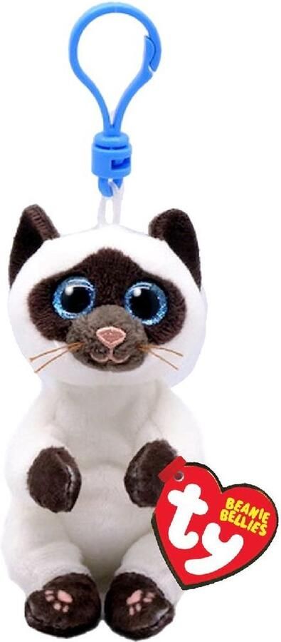 Ty Beanie Babies Bellies Clip Knuffel Kat Miso 10 Cm