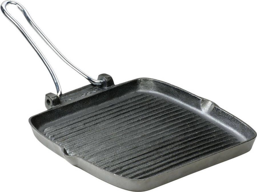 Typhoon Grillpan met Opklapbare Steel Vierkant 24 x 24 cm