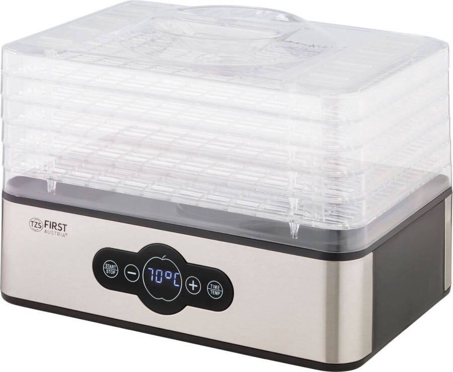 TZS FIRST AUSTRIA Voedseldroger 240W 5 Laags 35°C tot 70°C LCD Display BPA-vrij Timer