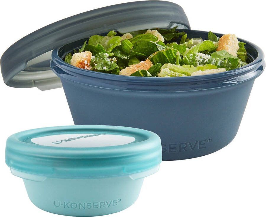 U-Konserve Bouncebox rond nesting duo 100% platinum siliconen voedselcontainers