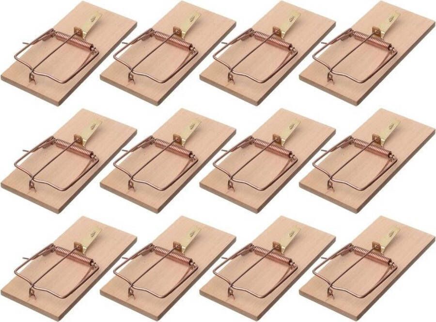 Ubbink 12x Rattenvallen rattenklemmen 17 cm ongediertebestrijding Ongediertevallen Ongediertebestrijding