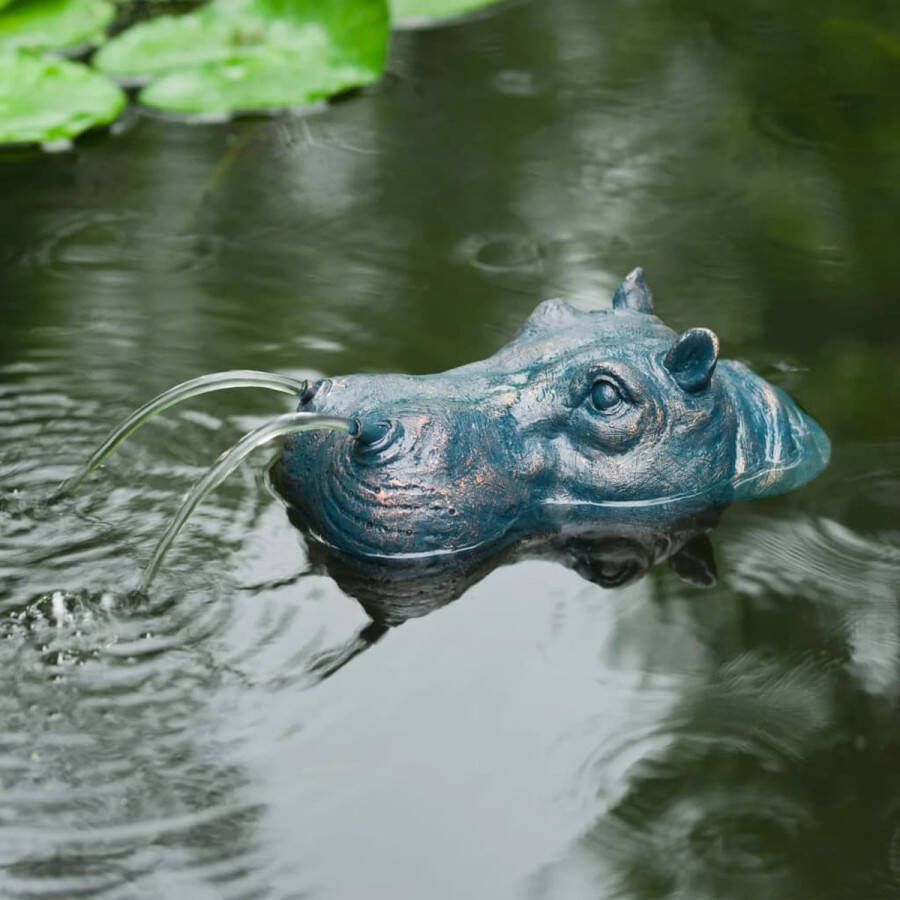 Ubbink Drijvend nijlpaard Spuitfiguur waterornament vijverdecoratie