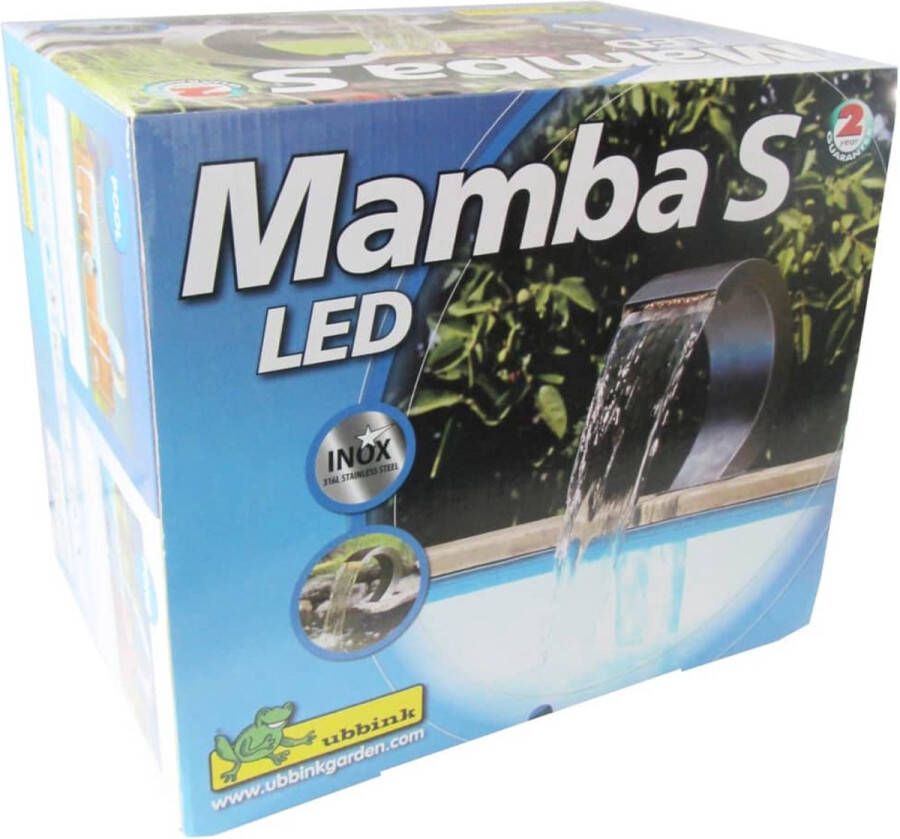 Ubbink Mamba-S LED roestvrij staal mini-waterval