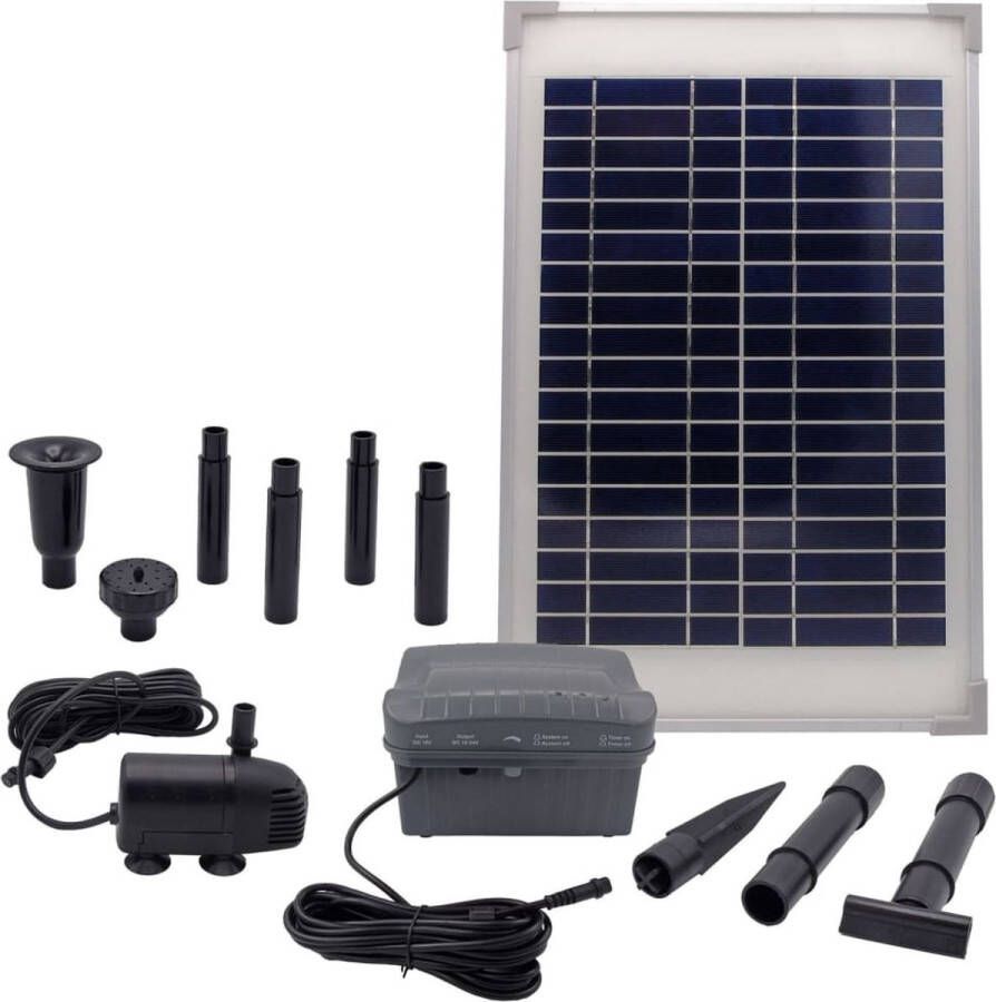 Ubbink SolarMax 600 Fonteinpomp op zonne-energie met eigen accu vijverpomp