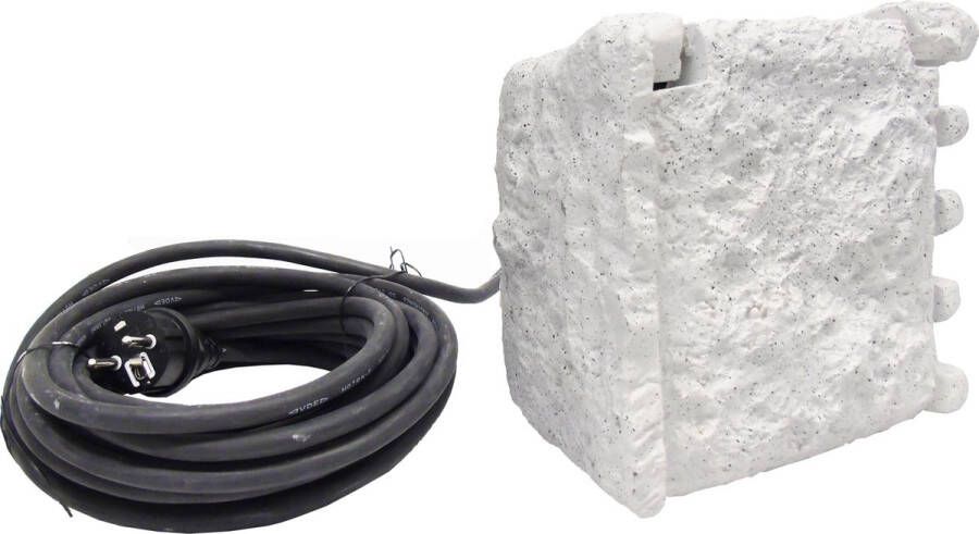 Ubbink StoneDecor Buitenstekkerdoos D NL Contactdoos met 4 elektra-aansluitingen wit