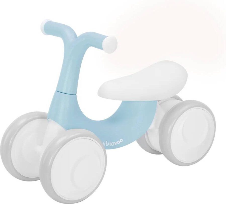 Ubravoo Peuter Loopfiets 10 tot 36 maanden Loopfiets 1 jaar Loopfiets 2 jaar Loopfietsen Max 30Kg Blauw Wit
