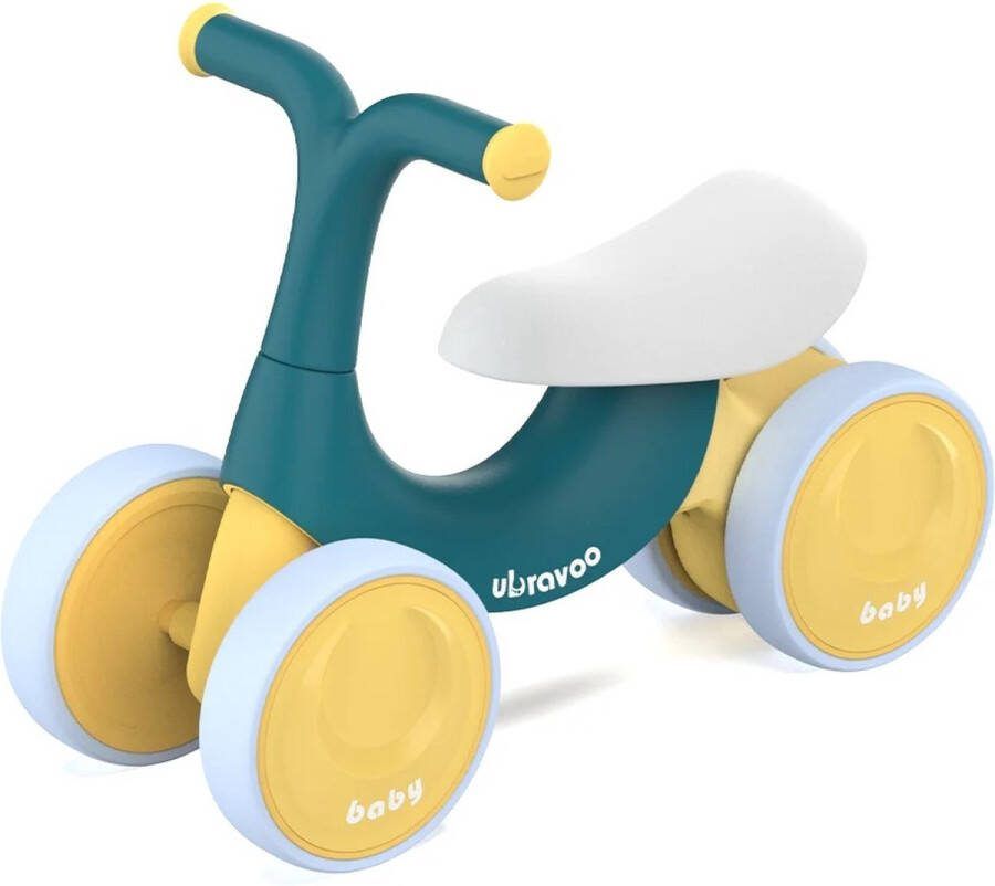 Ubravoo Peuter Loopfiets 10 tot 36 maanden Loopfiets 1 jaar Loopfiets 2 jaar Loopfietsen Max 30Kg Groen Wit