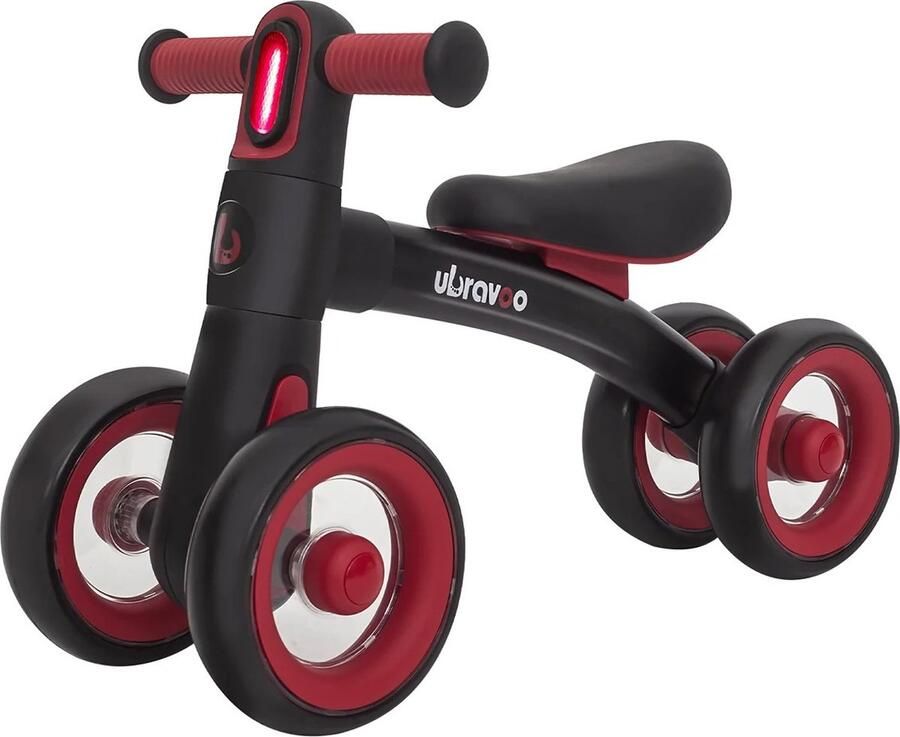 Ubravoo Baby loopfiets 12 tot 36 maanden Loopfiets 1 jaar loopfiets 3 jaar Loopfiets 2 jaar Jongens Meisjes 3 in 1 Koplamp Rood zwart
