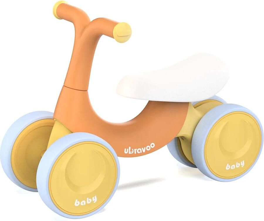 Ubravoo ShopEighty8 Loopfiets Voor kinderen van 10-36 maanden Loopfiets Zonder Pedalen Met Stuurlimiet Veilig Oranje
