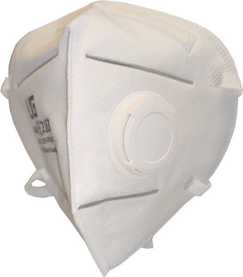 UG FFP3 Mondkapjes met ventiel 10 stuks 5 Laags Mondneusmasker Europees Gecertificeerd Headstrap BFE 99% Gesealed per stuk