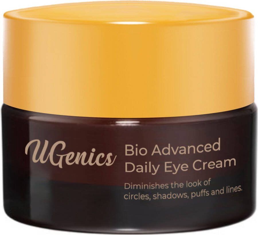UGenics oogcrème 15ML eye cream anti wallen en donkere kringen fijne lijntjes Anti rimpel 100% Natuurlijk skincare gezichtsverzorging