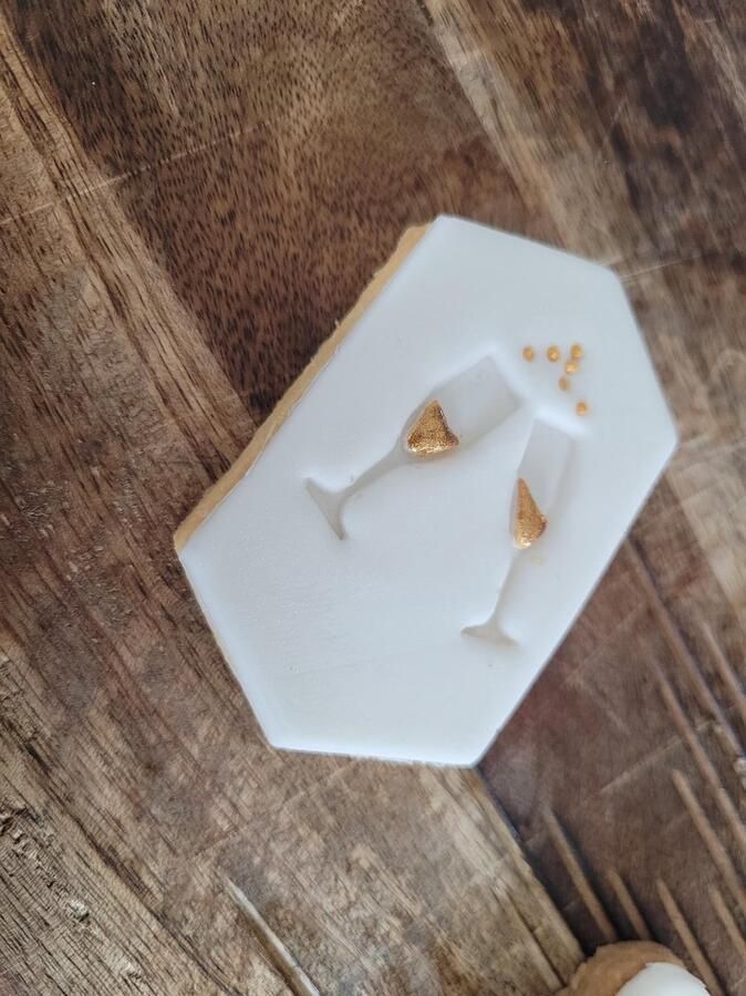 Uitstekers&Co Koekvormpjes Koekuitsteker Koekstempel Uitsteker + stempel champagneglazen
