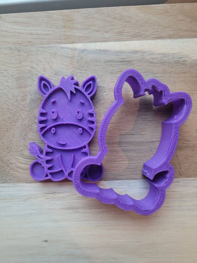 Uitstekers&Co Koekvormpjes Koekuitsteker Koekstempel Uitsteker + stempel zebra