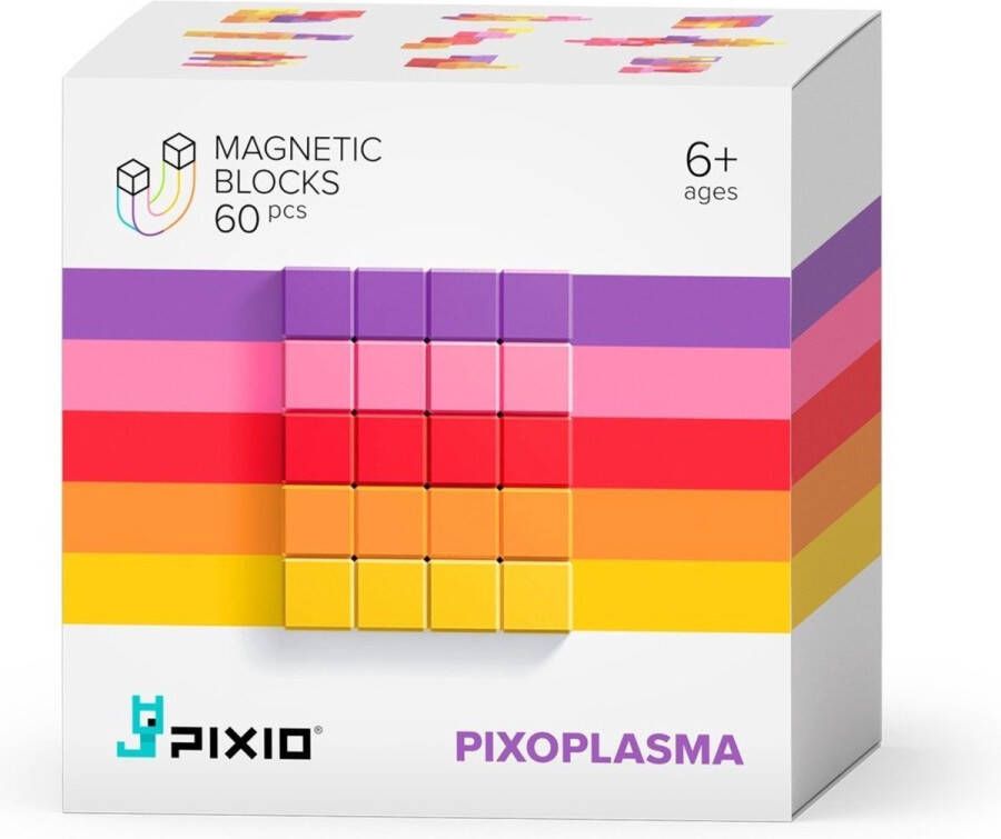 UKids Pixio Magnetic Blocks Abstract Series Pixio-Pixoplasma 5 kleuren 60 blokken