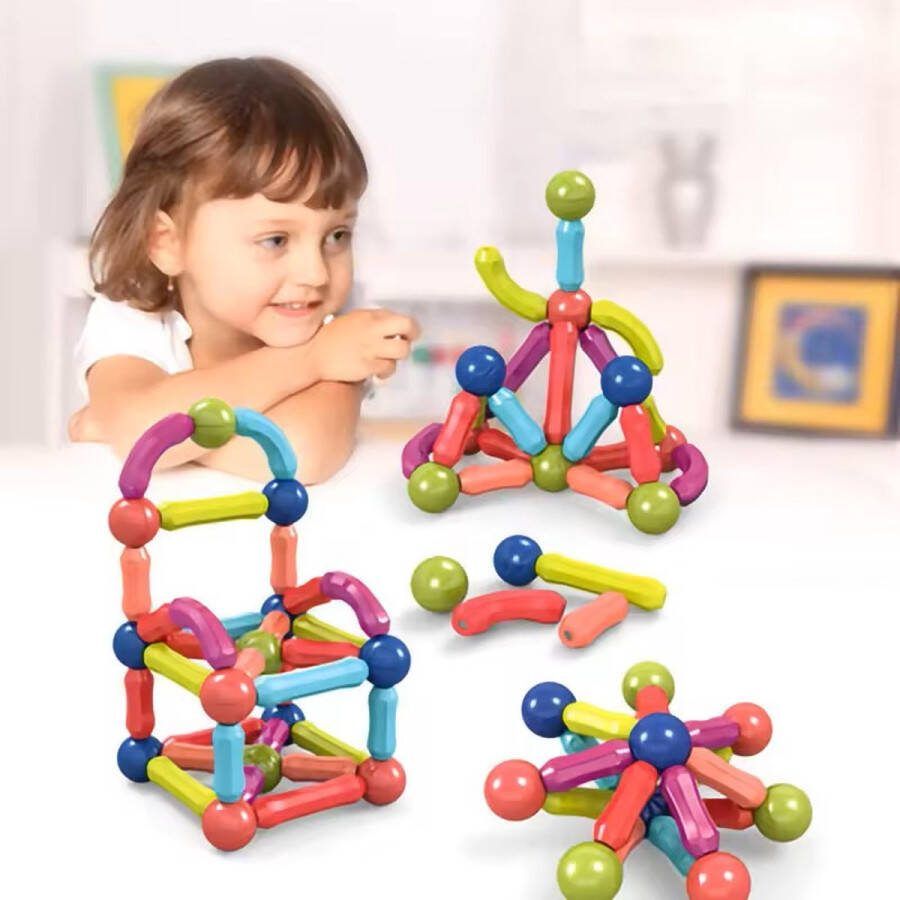 Uknown Magnetisch Constructiespeelgoed 42 stuks- magnetisch educatief speelgoed