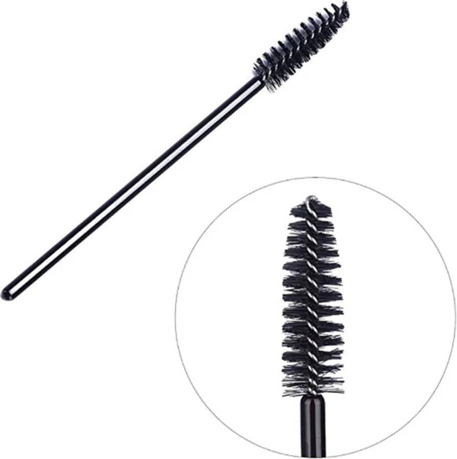 Ulanax 50-delige wimperborstelset Perfecte wimper extensions Make-up Mascara Wenkbrauwen Stijlvol zwart