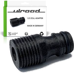 ULROAD adapter slangkoppeling geschikt voor klikaansluiting naar 1 2 inch schroefdraad voor aansluiting op waterkraan – tuin tuinslang