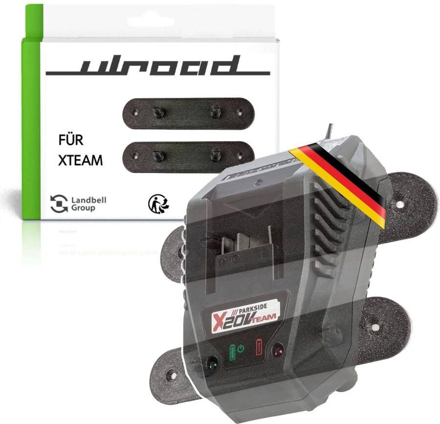 ULROAD Houder geschikt voor Parkside oplader 20V accu opladers X Team X20V wandmontage muur bevestiging 20V accessoires houder laders
