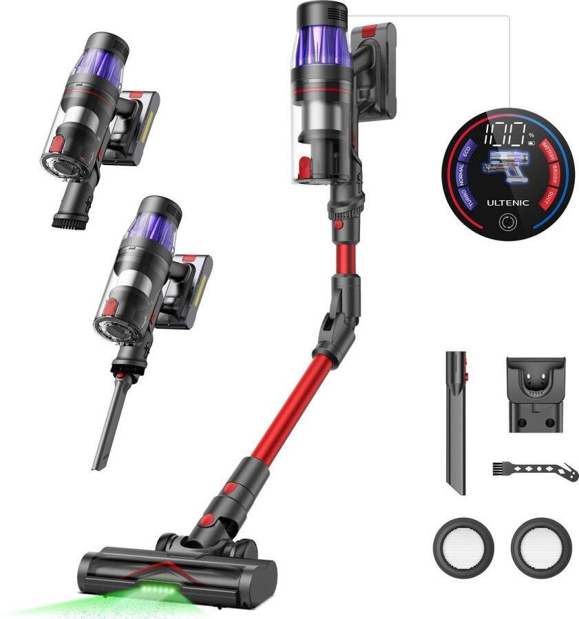 Ultenic U16 Flex steelstofzuiger snoerloze stofzuiger met 45KPa krachtige zuigkracht 45Mins werktijd anti-kroesborstel voor huisdierhaar tapijten en auto