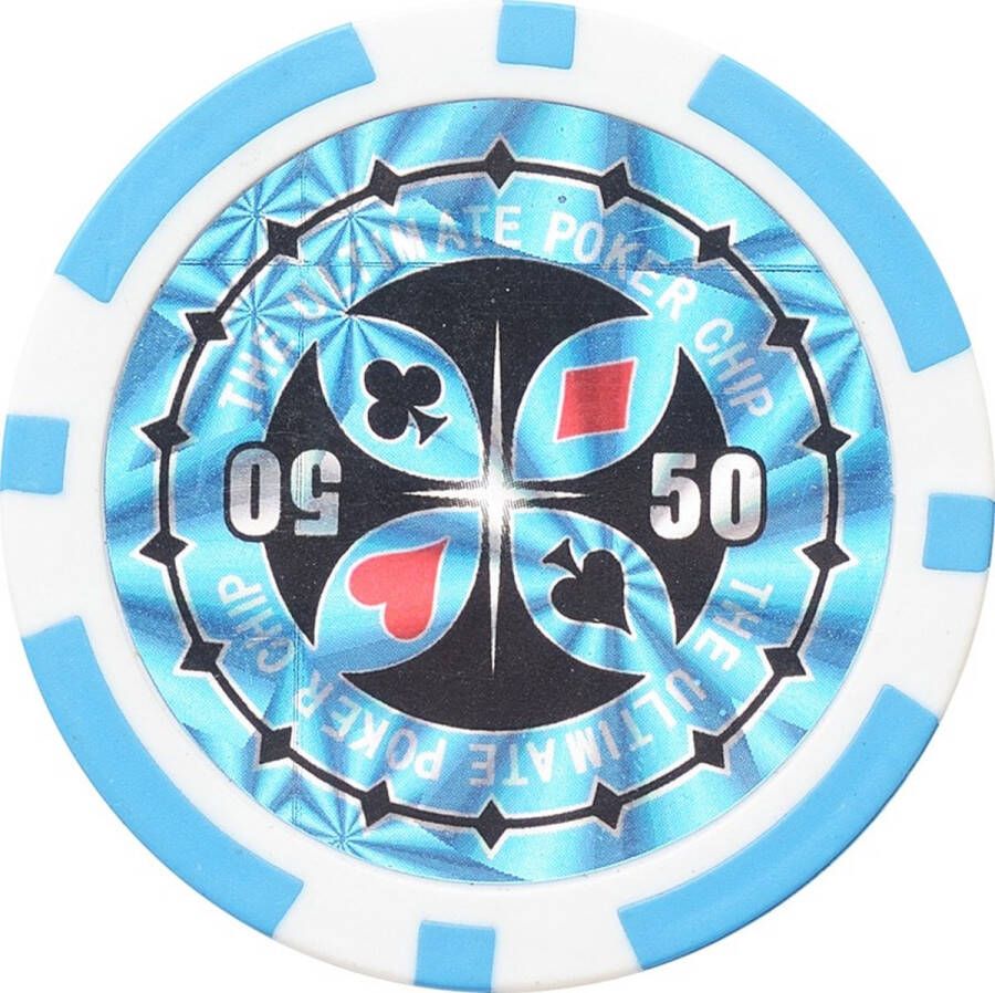 PEGASI Ultimate pokerchip 11.5g Value 50 25st. Texas Hold'em Poker Chips Fiches voor Pokeren