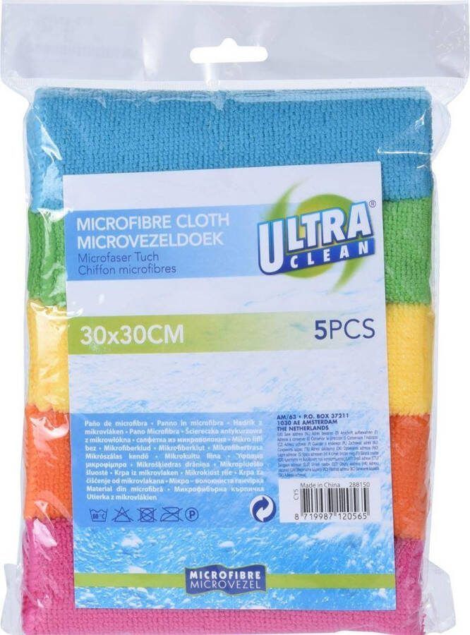 Ultra Clean Microvezeldoek set 30x30cm 5 Stuks