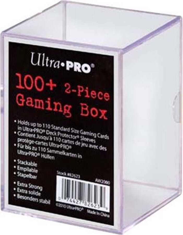 DECK BOX Ultra Pro 100+ clear acrylic 2-Piece Gaming Box x