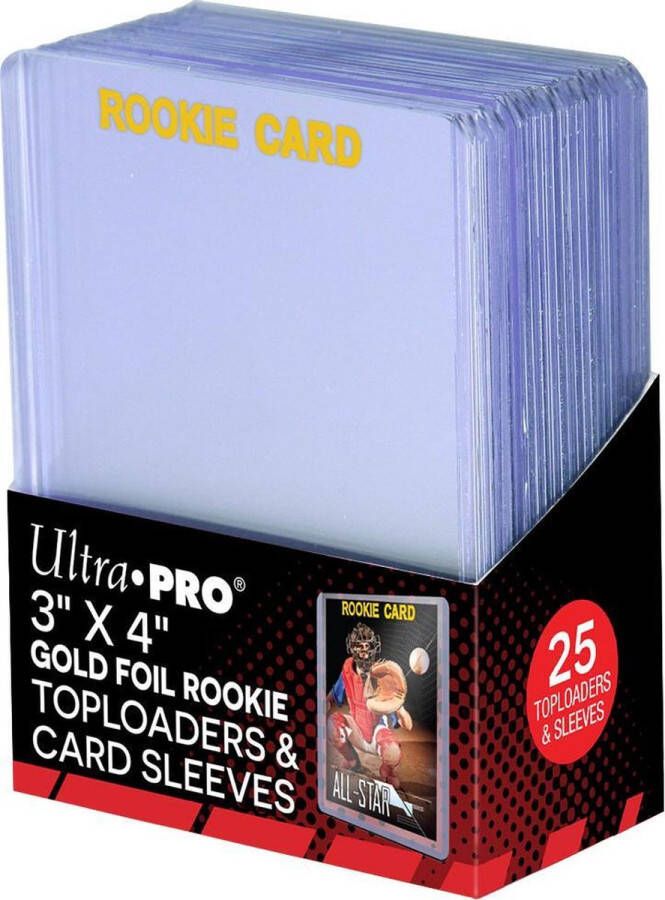 Ultrapro 3 X 4 Rookie 35PT Toploader with Card Sleeves 25st