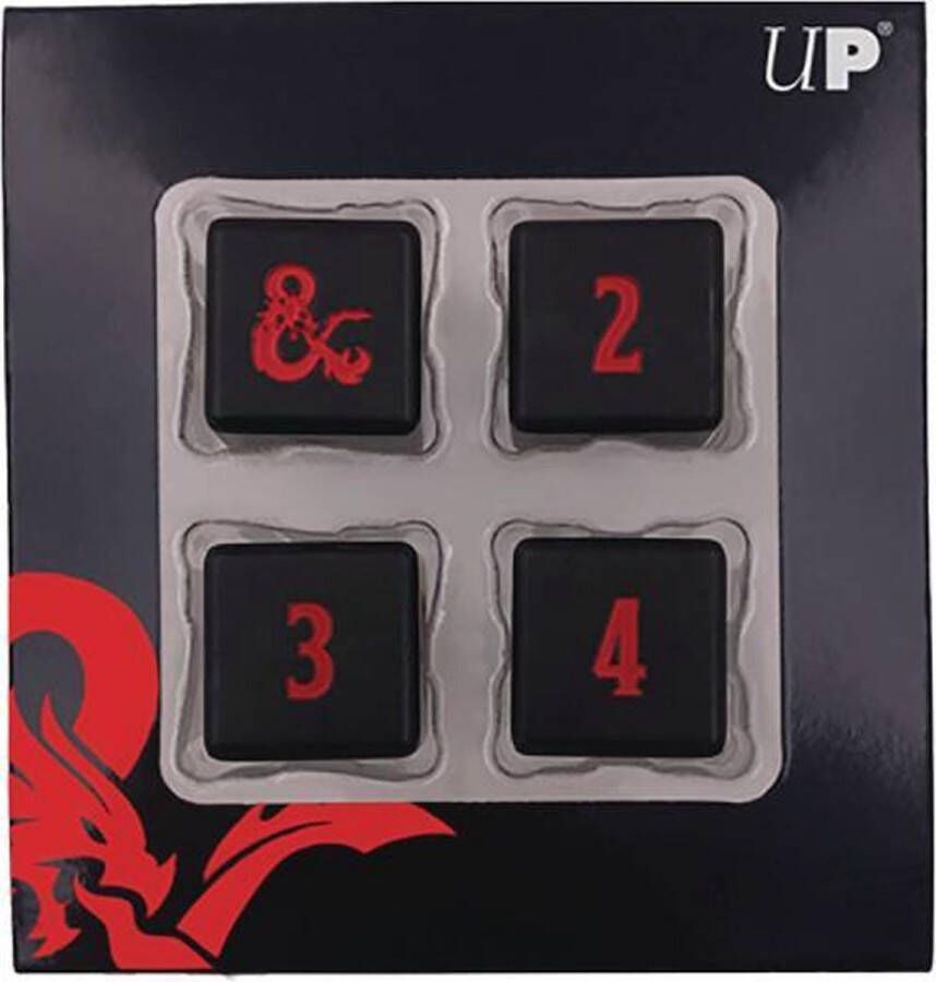 Ultrapro Heavy Metal D6 4x Dice Set for Dungeons & Dragons