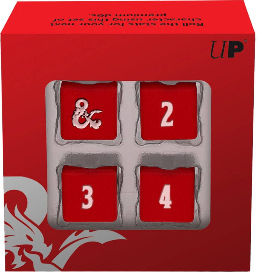 Ultrapro Heavy Metal D6 4x Dice Set for Dungeons & Dragons