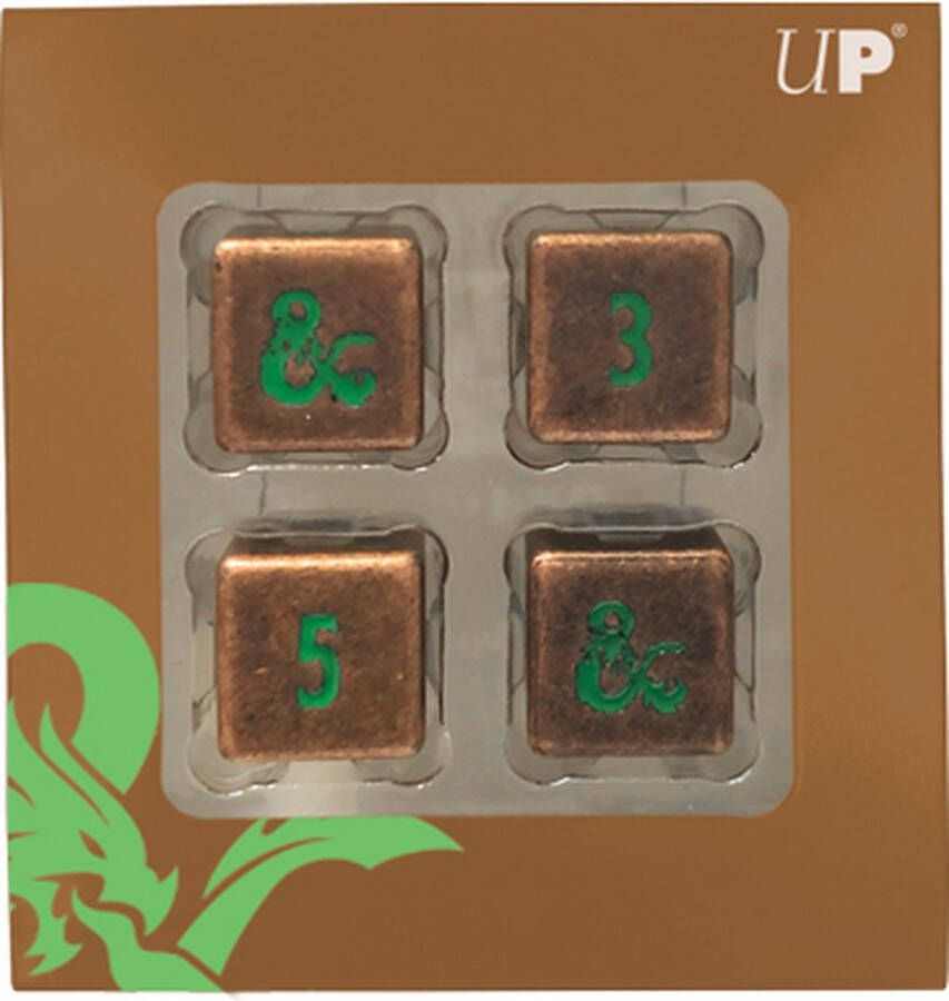 Ultrapro Heavy Metal Fall 21 Copper and Green D6 Dice Set for Dungeons & Dragons
