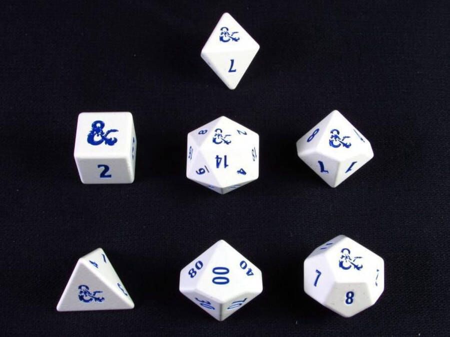 Ultrapro Heavy Metal Icewind Dale 7 RPG Dice Set for Dungeons & Dragons: White
