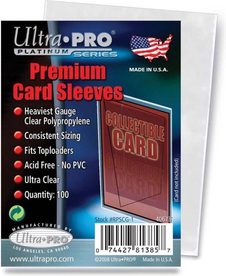 Ultrapro Speelgoed | Boardgames Sleeves Platinum Clear C100
