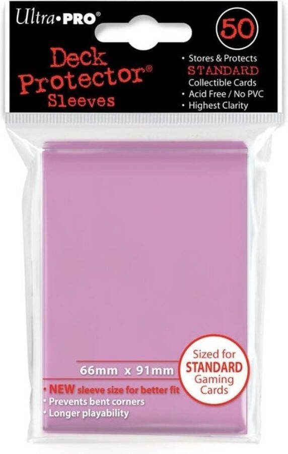 Asmodee Speelgoed | Kaartspel Sleeves Pink 50 D12