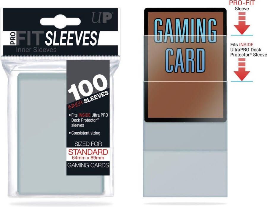 Ultrapro Deck Protector Trading Card Sleeves Pro-Fit Clear Standard C 100 stuks