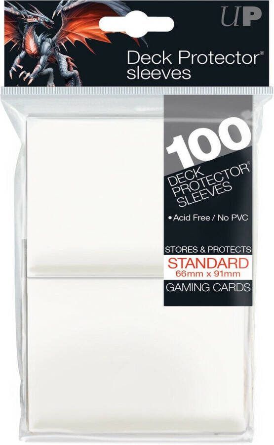 Ultrapro Speelgoed Kaartspel Sleeves White Solid 100