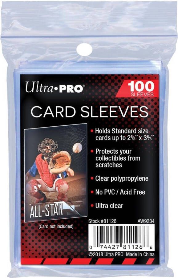 Ultrapro TCG Sleeves Blanco Clear Store Safe Ultra Pro (Standard Size) Pokemon sleeves- Penny sleeves