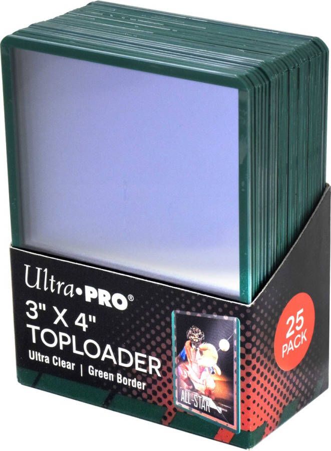 Pokémon Ultra pro 25 toploader green border ultra pro 3 X 4