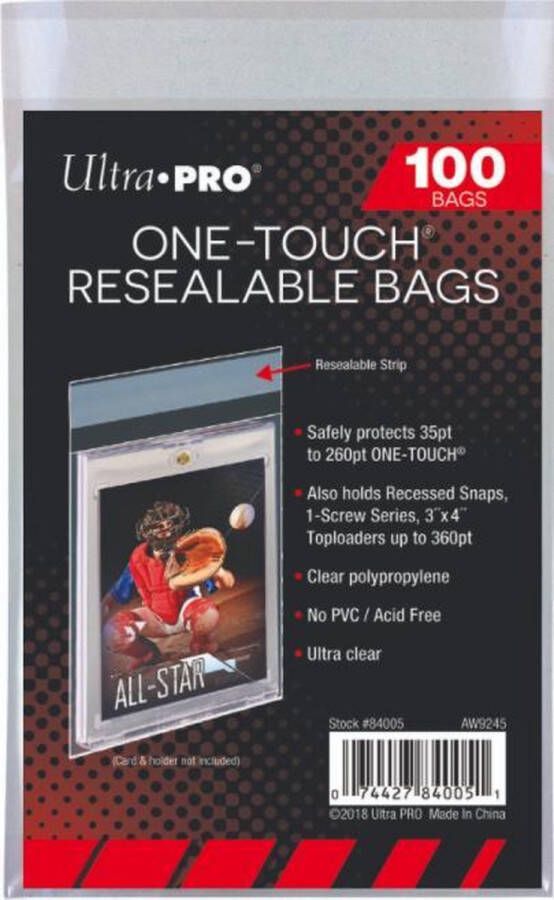 Ultrapro Ultra Pro One-Touch Resealable Bags 100 stuks