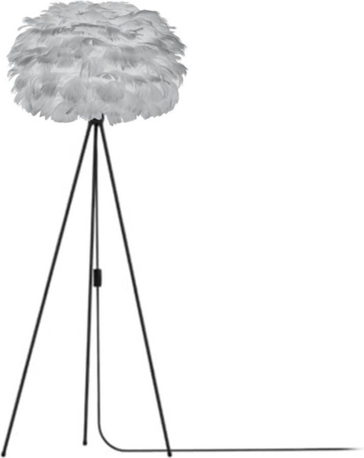 Umage Eos Medium vloerlamp light grey met tripod zwart Ø 45 cm
