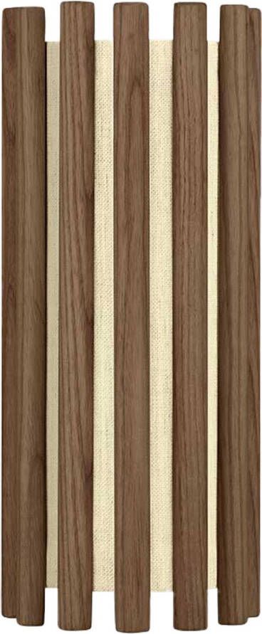 UMAGE Komorebi Mini Lampenkap Dark Oak Eikenhout Textiel E27 lamphouder voor Hanglampen Tafellampen Ø 11 cm