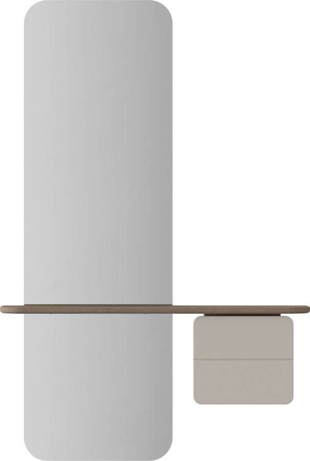Umage One More Look spiegel pearl white met houten kastje